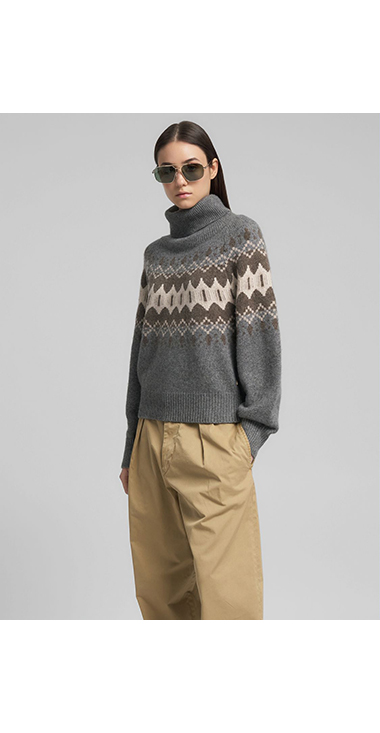 フェアアイルウールブレンドオフタートルニット｜REPLAY リプレイ公式